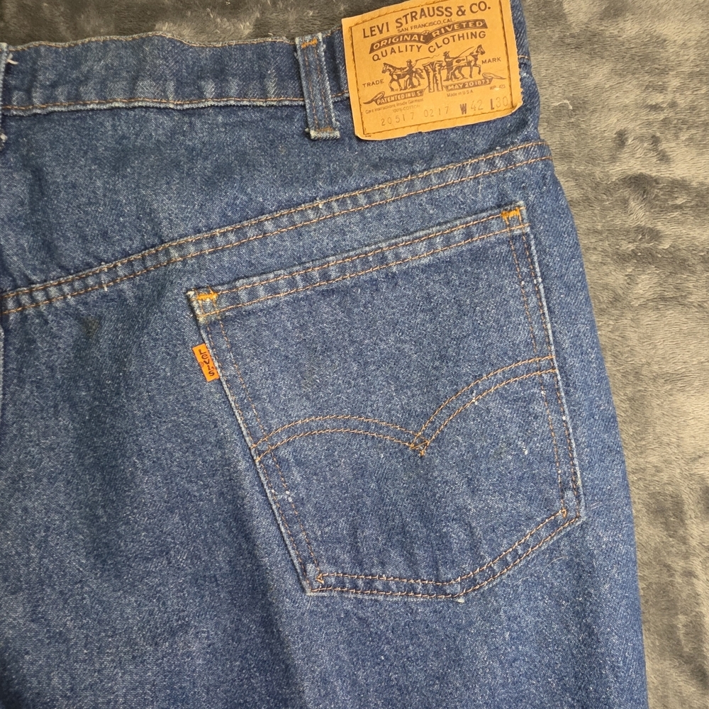 Levi's Orange Tab Jeans Mens 42x30 - Picture 9 of 14